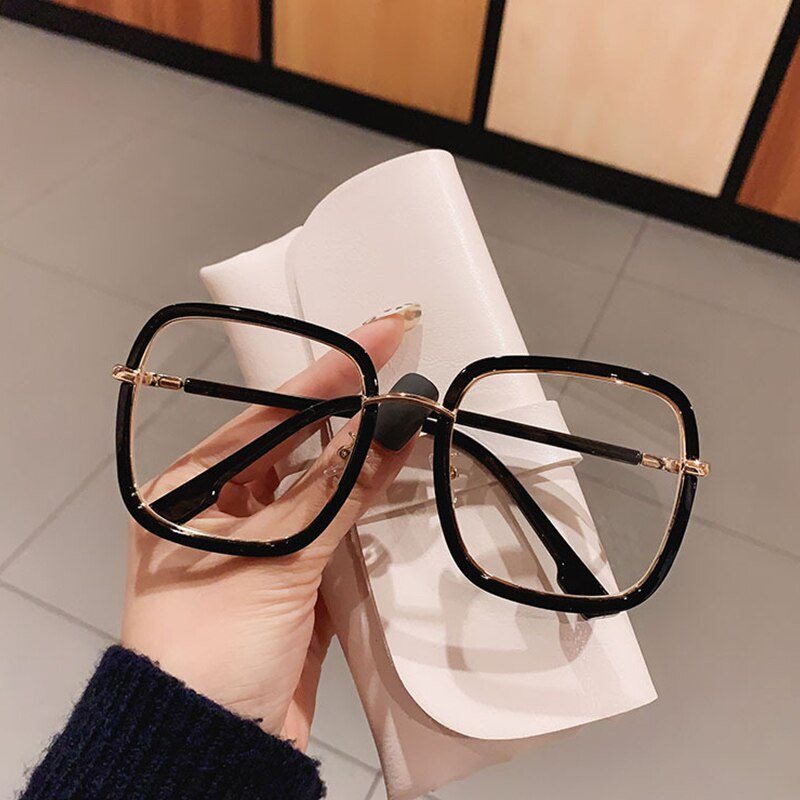 Susan Glamorous Leoaprd Clear Glasses Frame Rectangle Frames Southood