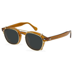 Symon Acetate Glasses Frame With sunglasses Clips Cat Eye Frames Southood Color4 Ginger