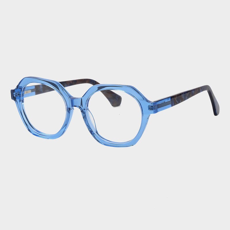 Taijuan Vintage Acetate Glasses Frame Geometric Frames Southood Clear Blue