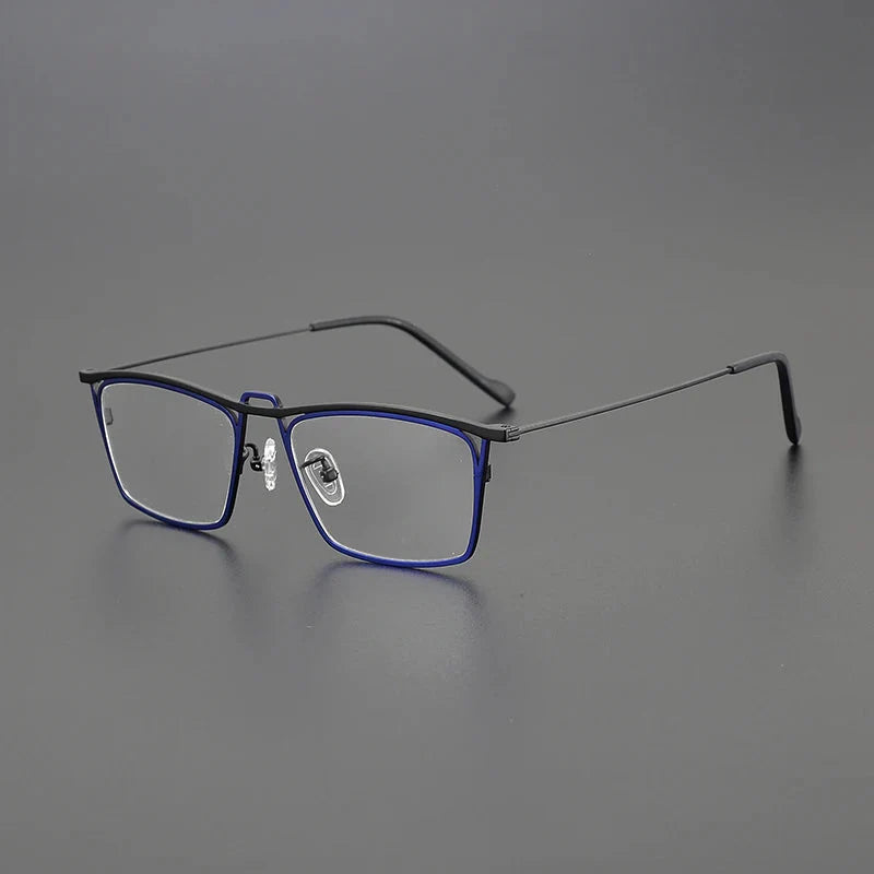 Takai Rectangle Titanium Glasses Frame Rectangle Frames Southood Blue Black