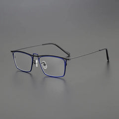 Takai Rectangle Titanium Glasses Frame Rectangle Frames Southood Blue Black