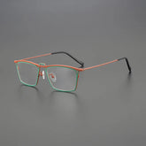 Takai Rectangle Titanium Glasses Frame Rectangle Frames Southood Green Red