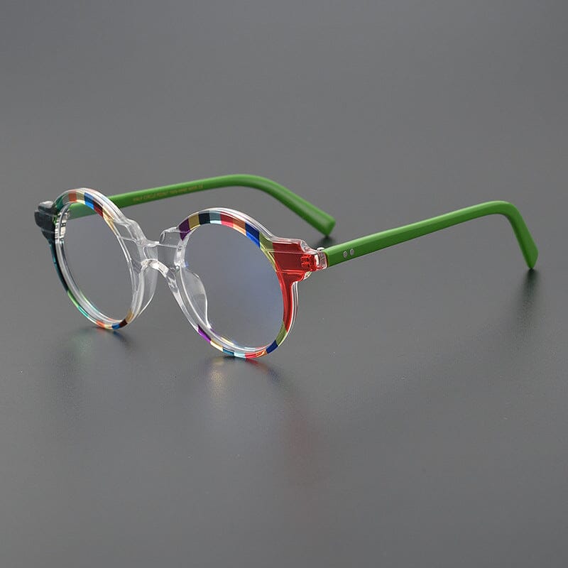 Talon Acetate Round Eyeglasses Frames Round Frames Southood Muticolor Green