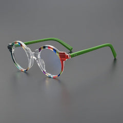 Talon Acetate Round Eyeglasses Frames Round Frames Southood Muticolor Green