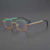 Talus Titanium Glasses Frame Rectangle Frames Southood Matte Green Orange
