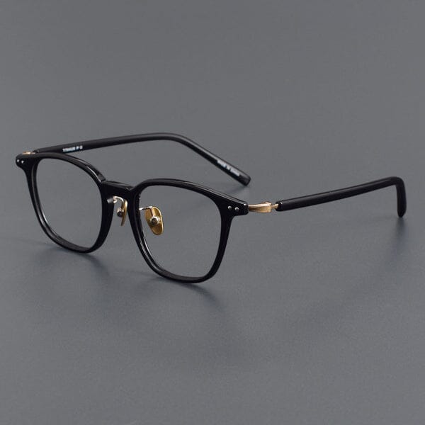 Tara Retro Titanium Glasses Frame Rectangle Frames Southood Black