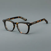 Taro Retro Square Acetate Glasses Frame Rectangle Frames Southood Leopard