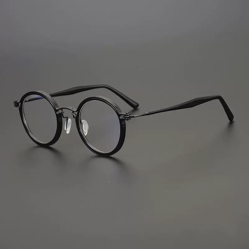 Tate Vintage Round Acetate Glasses Frame Round Frames Southood Black