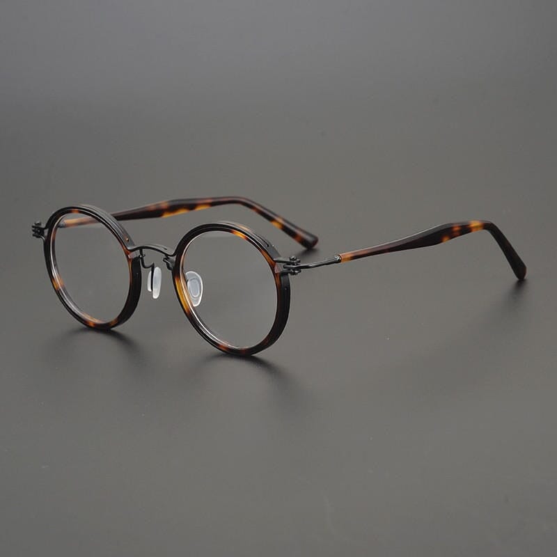 Tate Vintage Round Acetate Glasses Frame Round Frames Southood Black Tortoiseshell