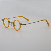 Tatsuo Retro Small Round Acetate Eyeglasses Round Frames Southood Yellow