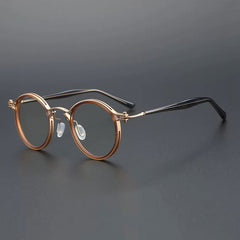 Tel Retro Steam Punk Optical Glasses Frame Round Frames Southood A05 Champagne