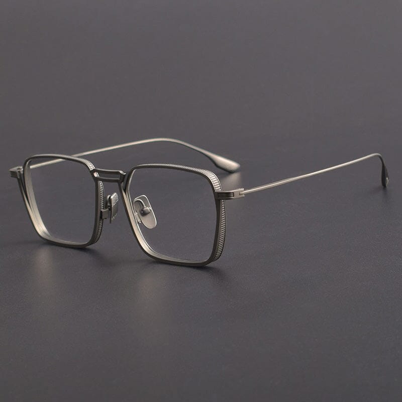 Temelie Titanium Handmade Glasses Frame Rectangle Frames Southood Gun