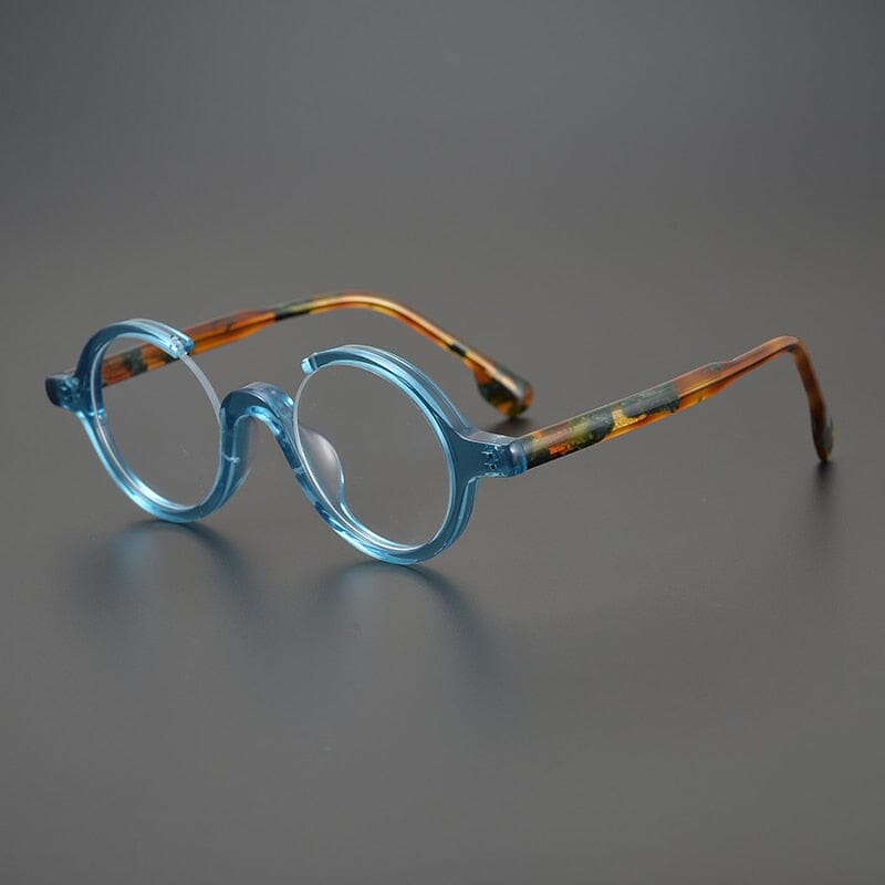 Tillis Acetate Vintage Handmade Round Glasses Frame Round Frames Southood Blue