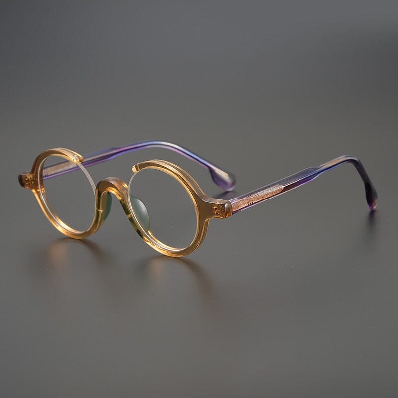 Tillis Acetate Vintage Handmade Round Glasses Frame Round Frames Southood Yellow
