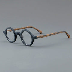 Tim Punk Retro Round Optical Acetate Glasses Frame Round Frames Southood Black