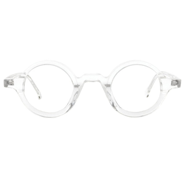 Tim Punk Retro Round Optical Acetate Glasses Frame Round Frames Southood Clear