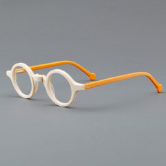 Tim Punk Retro Round Optical Acetate Glasses Frame Round Frames Southood Orange