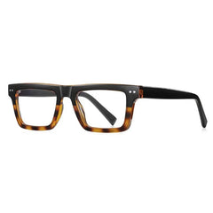 Titus Fashion Square Eyeglasses Frame Rectangle Frames Southood Black Leopard