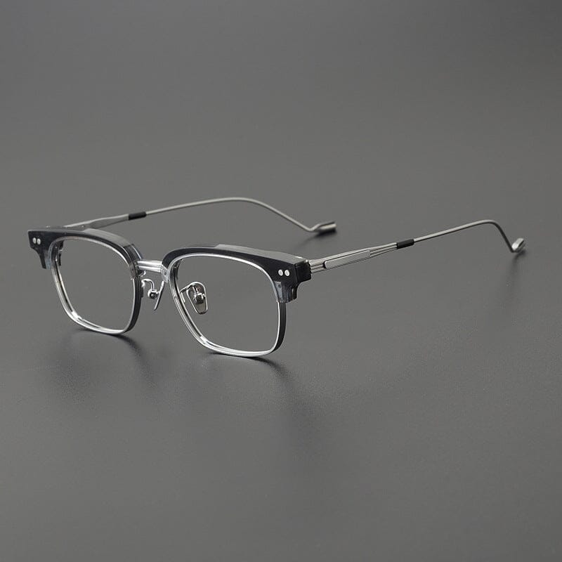 Tod Titanium Business Glasses Frame Rectangle Frames Southood Grey Silver