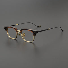Tod Titanium Business Glasses Frame Rectangle Frames Southood Leopard Gold