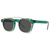 Trace Acetate Glasses Frame With sunglasses Clips Round Frames Southood Green