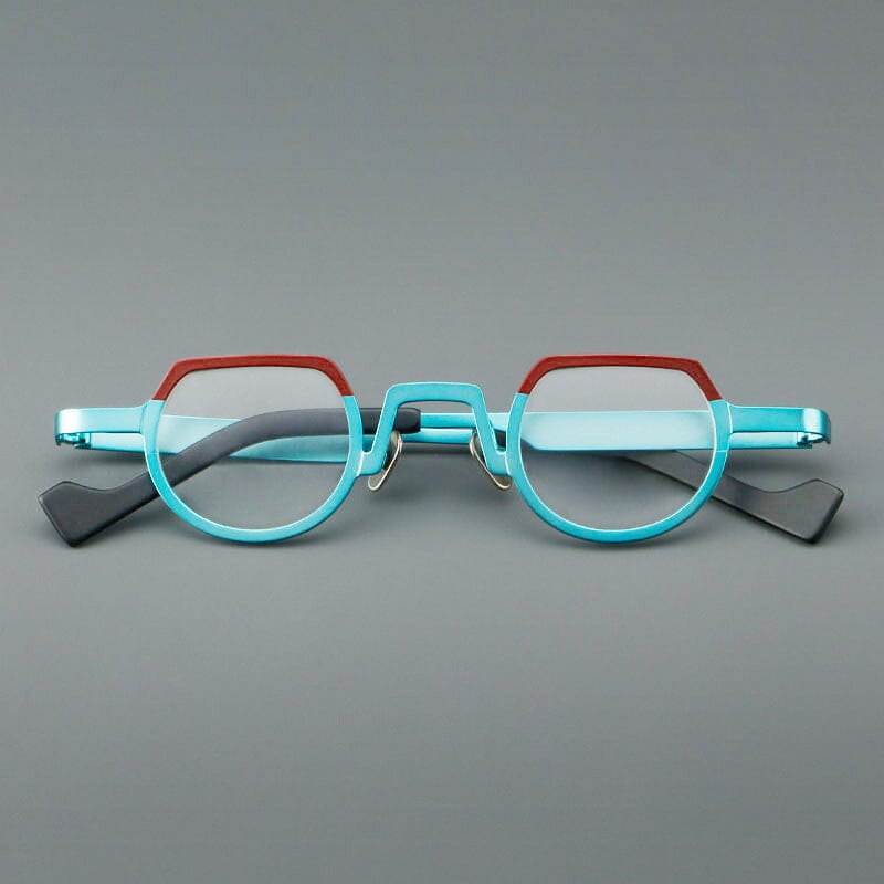 Ulz Ultra-light Alloy Glasses Frame Geometric Frames Southood Blue