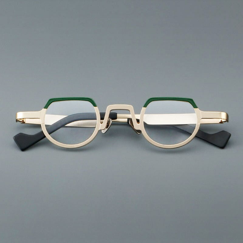 Ulz Ultra-light Alloy Glasses Frame Geometric Frames Southood Gold