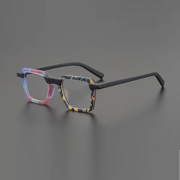 Uni Vintage Square Acetate Glasses Frame Rectangle Frames Southood Multicolor