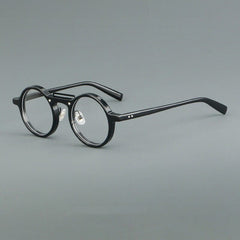 Van Retro Round Acetate Glasses Frame Round Frames Southood Black