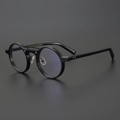 Van Vintage Round Acetate Optical Glasses Frame Round Frames Southood Black