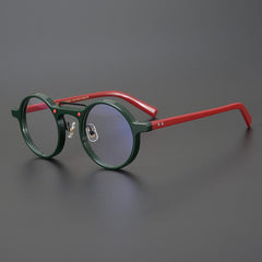 Van Vintage Round Acetate Optical Glasses Frame Round Frames Southood Green-red