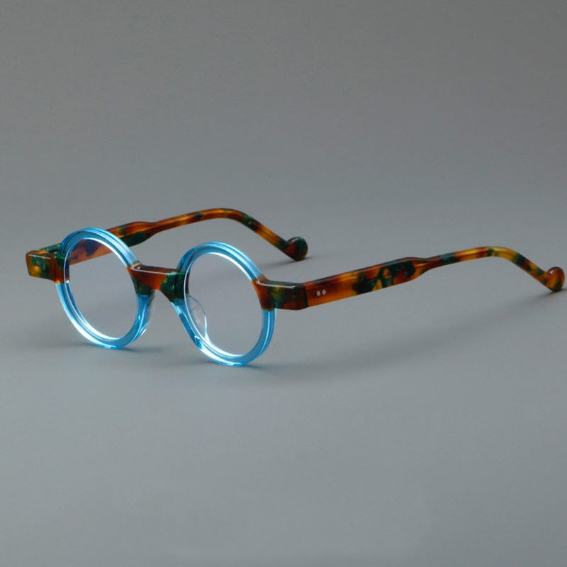Veda Vintage Round Acetate Glasses Frame Round Frames Southood Blue