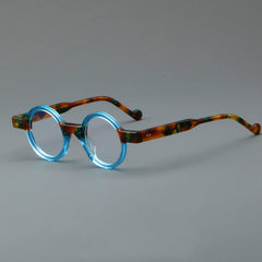 Veda Vintage Round Acetate Glasses Frame Round Frames Southood Blue