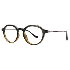 Vic Retro Oval Optical Glasses Frame oval frame Southood black leopard