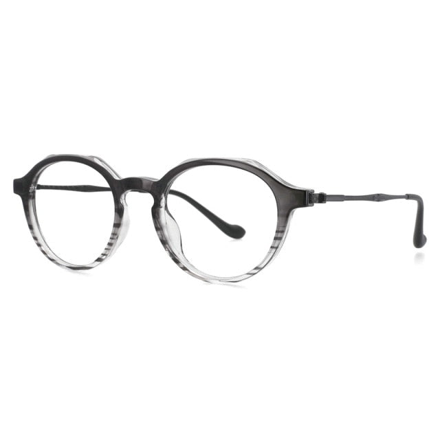 Vic Retro Oval Optical Glasses Frame oval frame Southood black strips