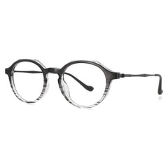 Vic Retro Oval Optical Glasses Frame oval frame Southood black strips