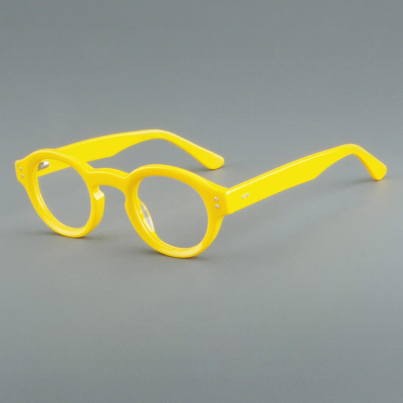 Vickers Retro Round Acetate Optical Frame Round Frames Southood Yellow