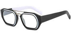 Viv Brand Designer Square Glasses Frame Rectangle Frames Southood C6 black white