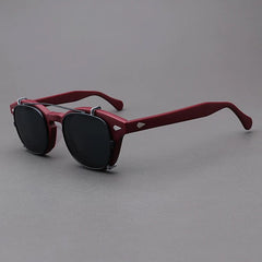 Ted Acetate Glasses Frame With sunglasses Clips