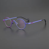 Winifred Vintage Titanium Glasses Frame Round Frames Southood Matte Purple Blue