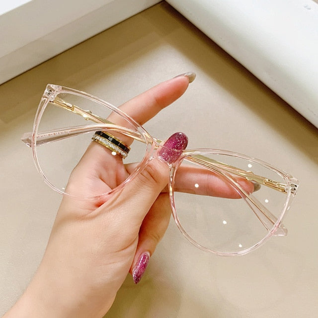 Winni Transparent Fashion Cat Eye Glasses Frame Cat Eye Frames Southood C6 clear pink clear