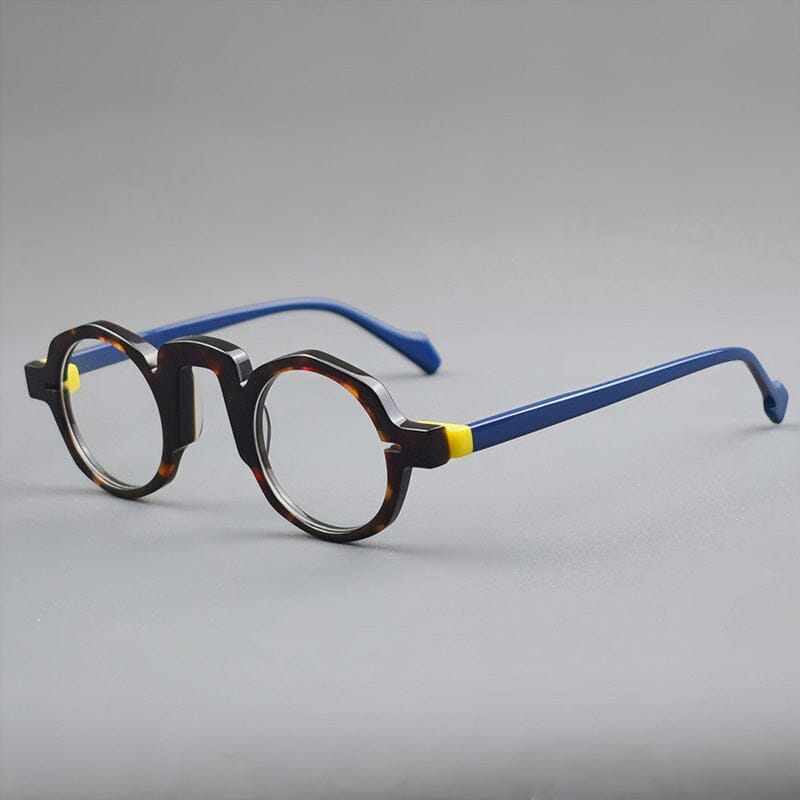 Ya Vintage Acetate Glasses Frame Geometric Frames Southood Leopard