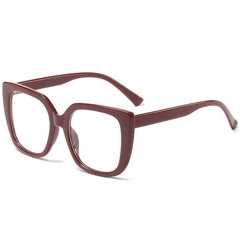 Yvette Popular Rectangle Glasses Frames Rectangle Frames Southood C4 red clear
