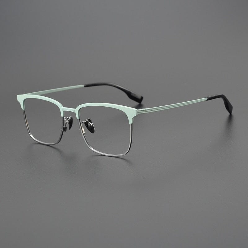 Zayne Vintage Titanium Glasses Frame Rectangle Frames Southood Green
