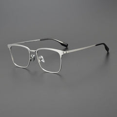Zayne Vintage Titanium Glasses Frame Rectangle Frames Southood Silver