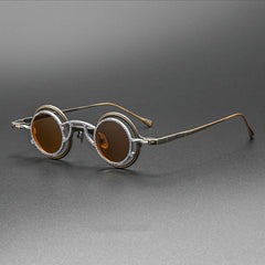GO Round Titanium Glasses Frame With Magnetic Sunglasses Clips