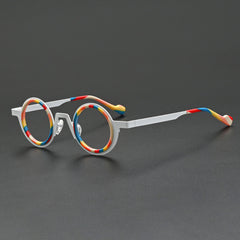 Jago Titanium Acetate Round Glasses Frame
