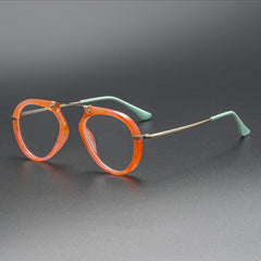 Laver Retro Aviator Acetate Glasses Frame
