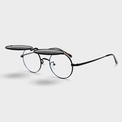 Aston Alloy Retro Round Glasses Frame
