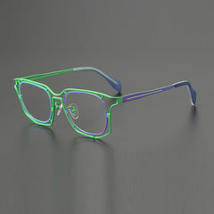 Lamb Colorful Geometric Titanium Glasses Frame
